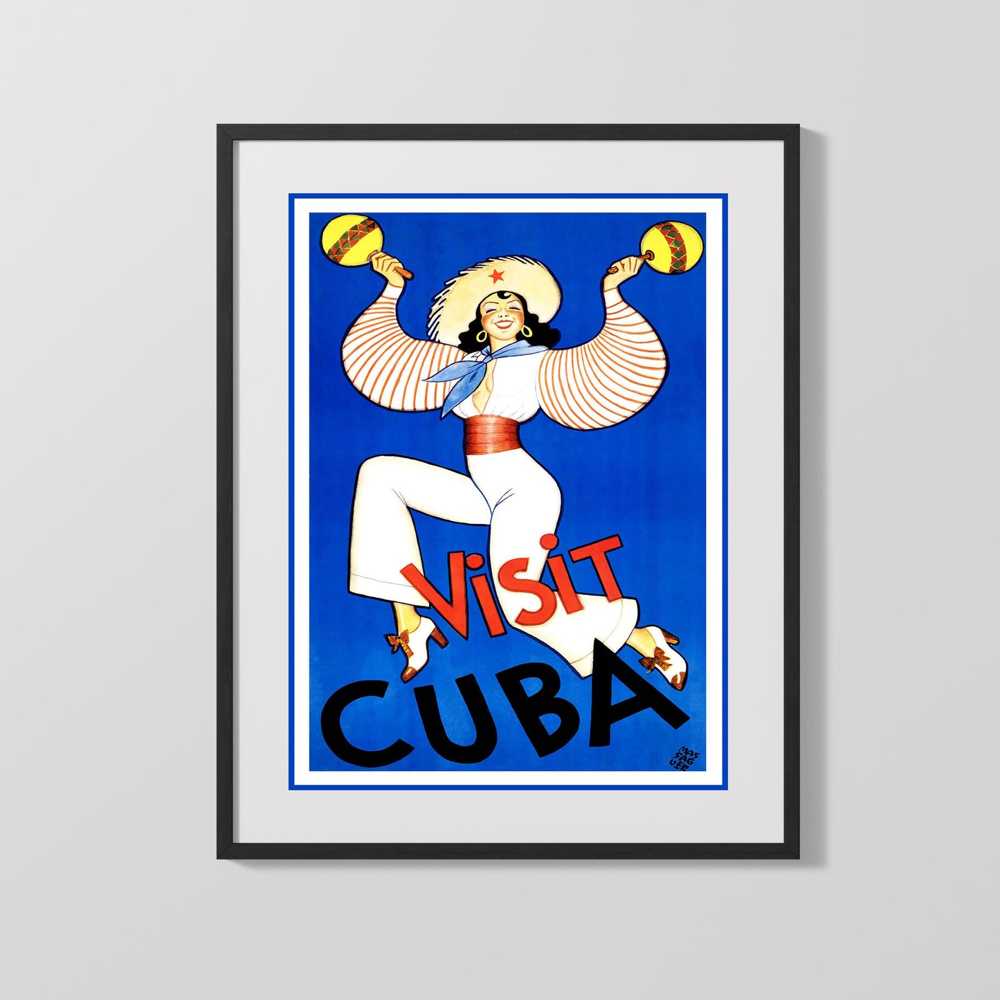 Classic Travel Poster - Cuba - Maracas