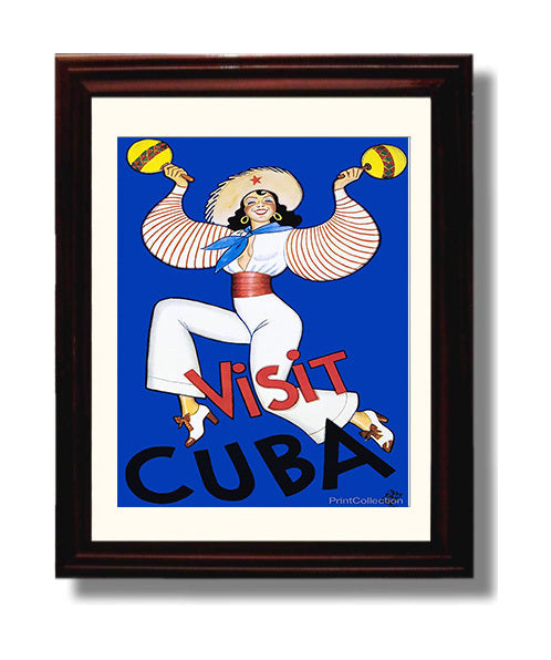 Cuba Visit Cuba travel poster wall art 8x10 Canvas