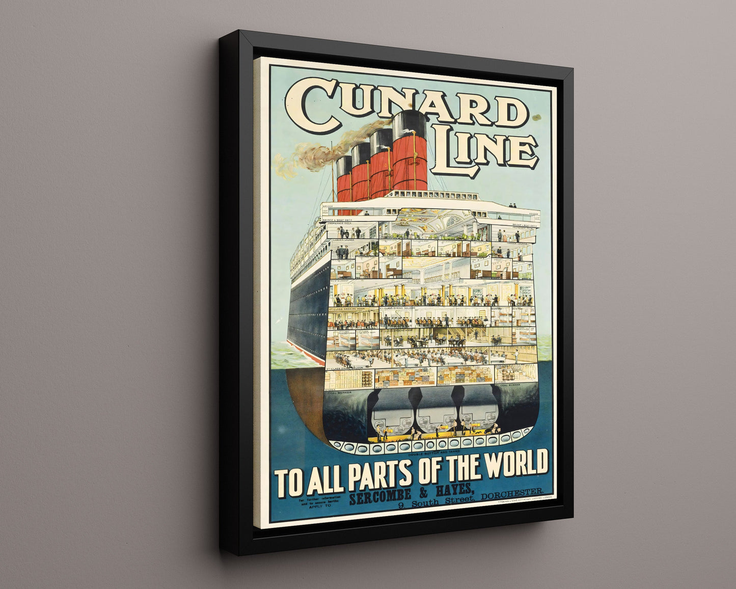 Classic Travel Poster - Cunard Line - Ocean Liner