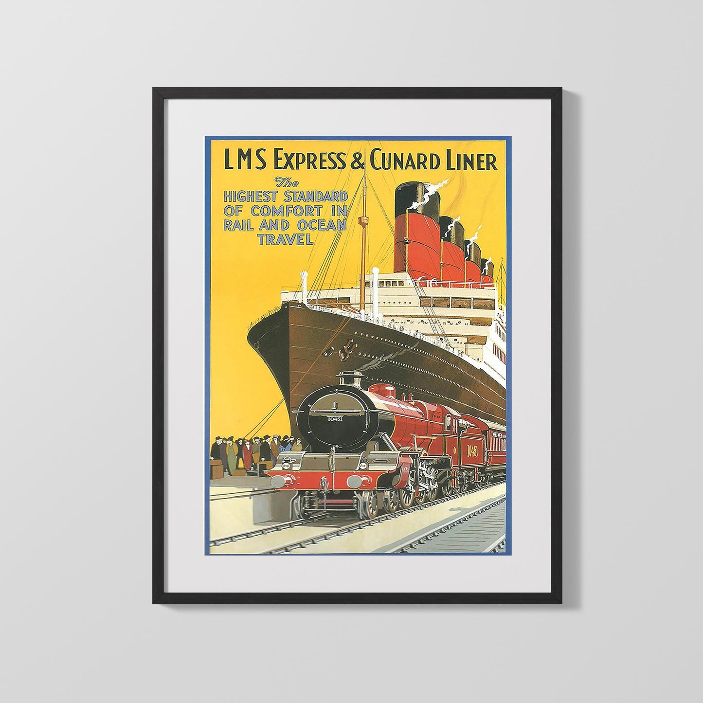 Classic Travel Poster - Cunard Liner - LMS Express