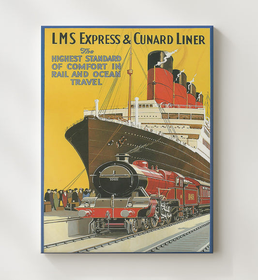 Cunard Liner LMS Express - Travel - 20x24 Canvas