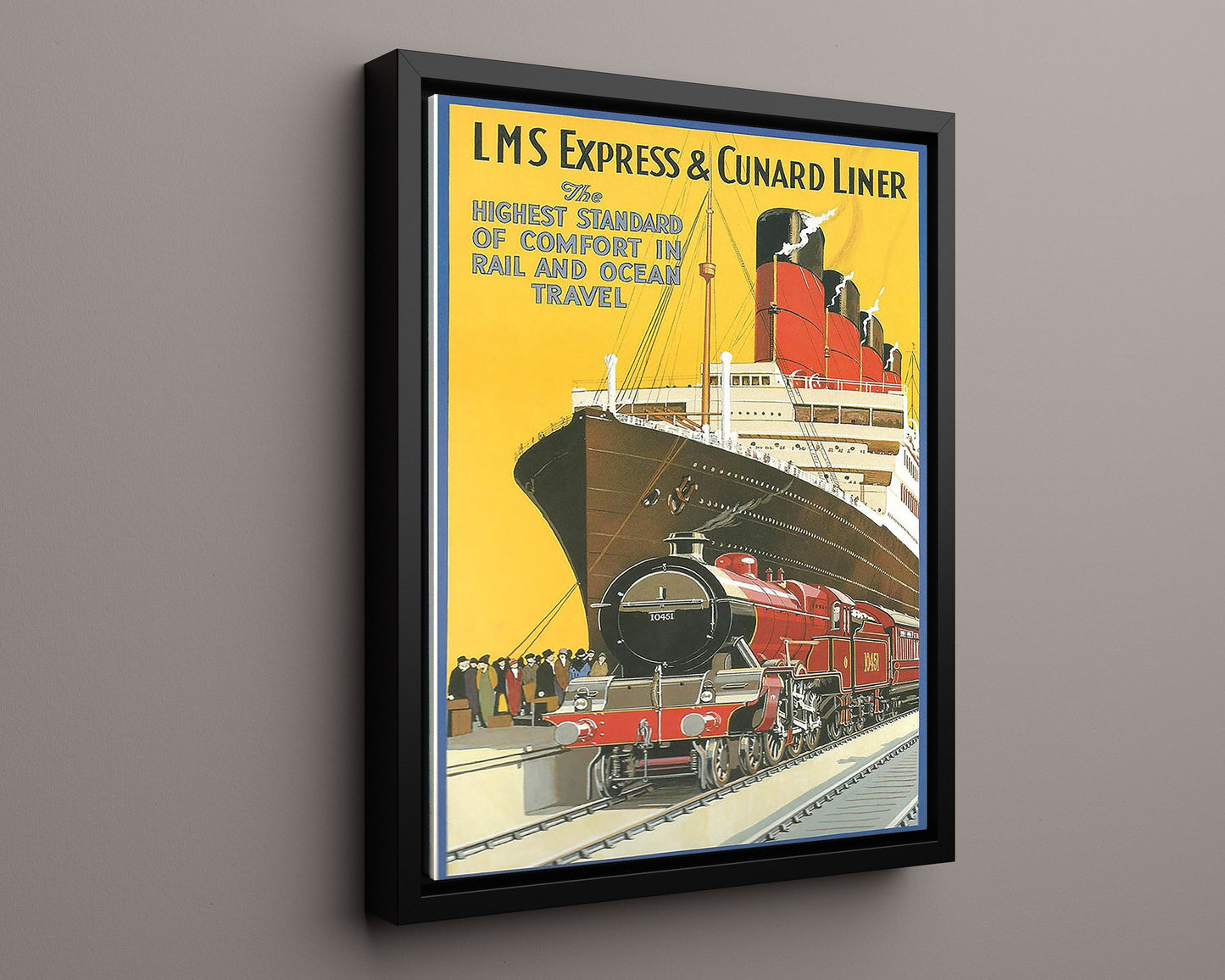 Classic Travel Poster - Cunard Liner - LMS Express