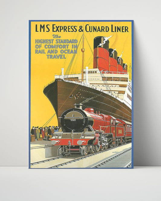 Classic Travel Unframed Poster -  Cunard Liner - LMS Express