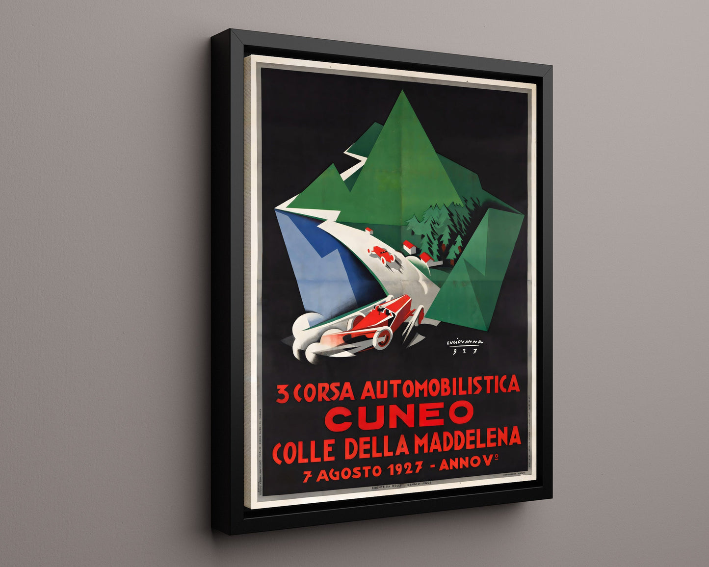 Classic Travel Poster - Cuneo - Automobile Race