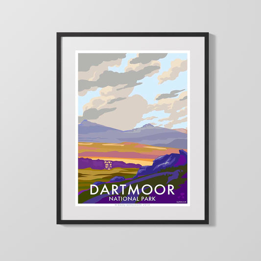 Classic Travel Poster - Dartmoor - National Park