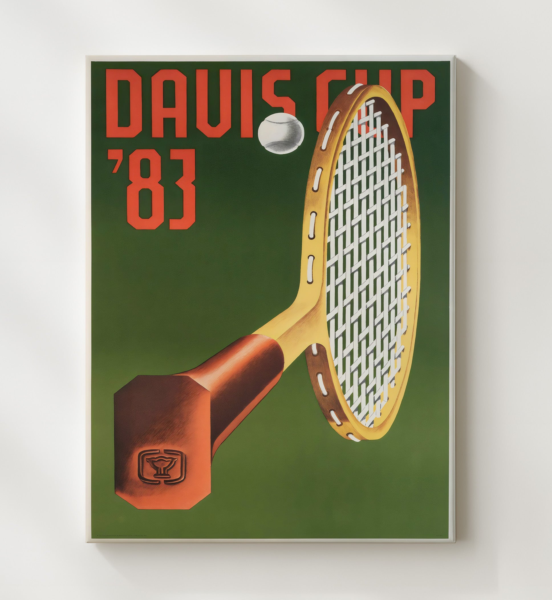 Davis Cup 1983 Vintage Travel Print 20x24 Canvas travel wall art print