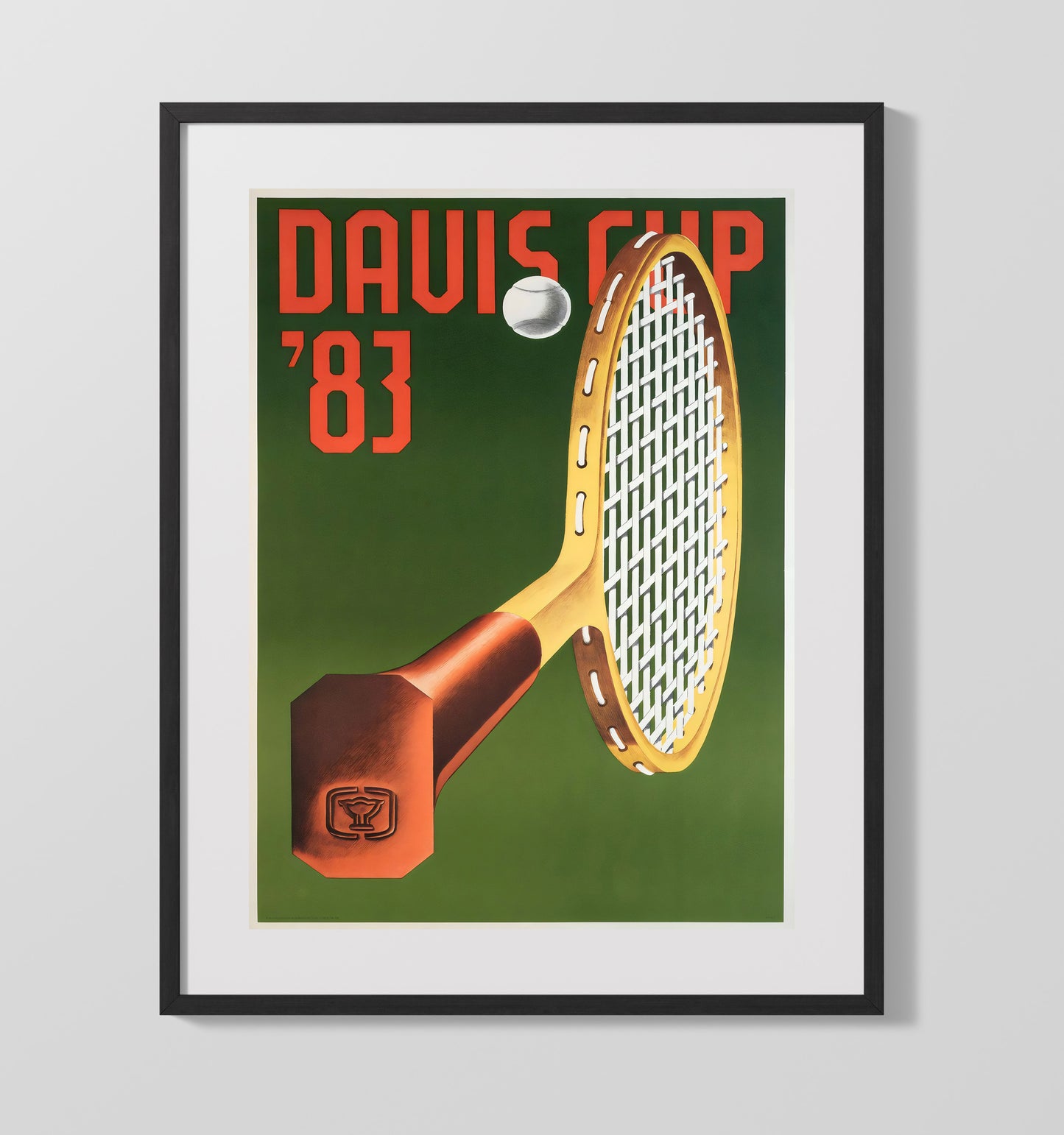 Davis Cup 1983 Vintage Travel Print 16x20 Gallery Frame travel wall art print