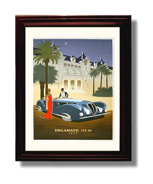 Delahaye 1937 Luxury Car travel poster wall art 8x10 Canvas
