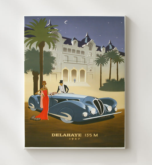 Delahaye 1937 Luxury Car - Travel - 20x24 Canvas