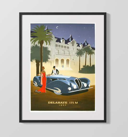 Delahaye 1937 Luxury Car - Travel - 16x20 Gallery Frame