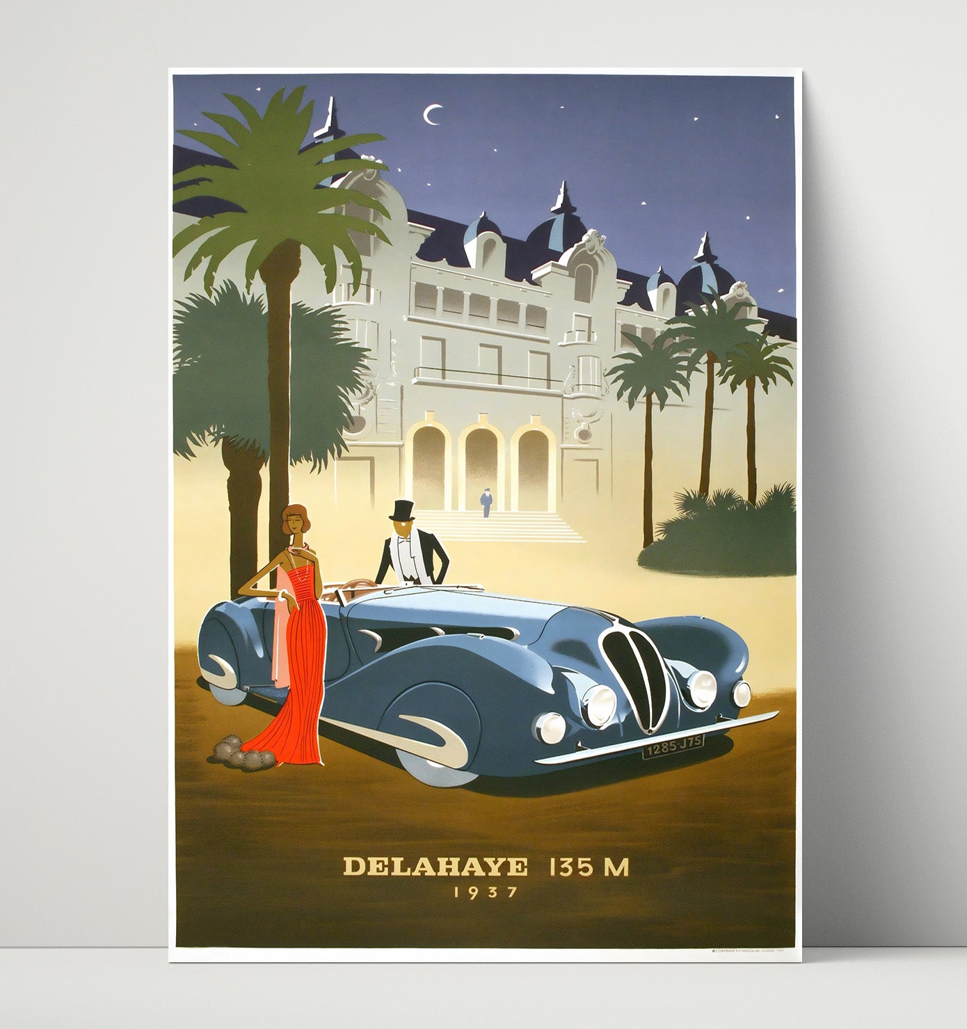 Delahaye 1937 Luxury Car Vintage Travel Print 16x20 Unframed Print travel wall art print