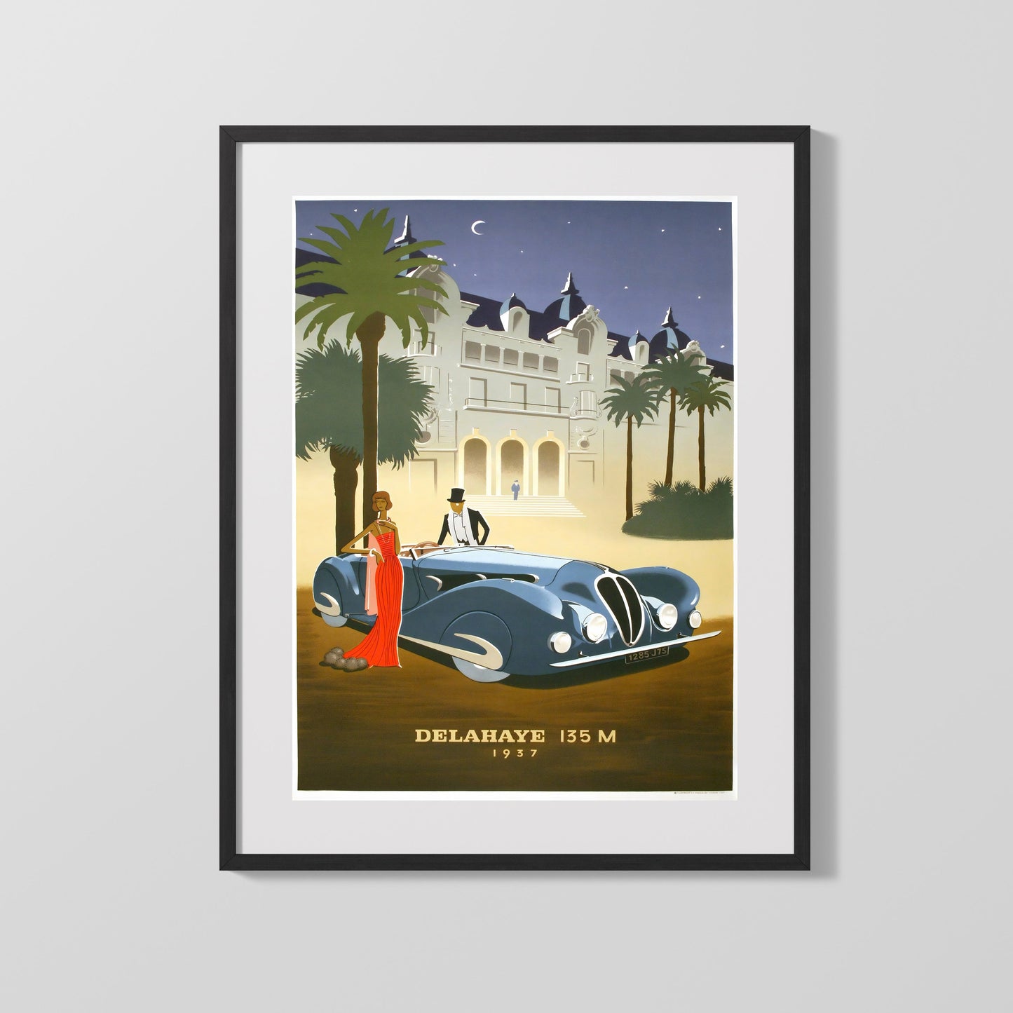 Classic Travel Poster - Delahaye - 1937 Luxury Car