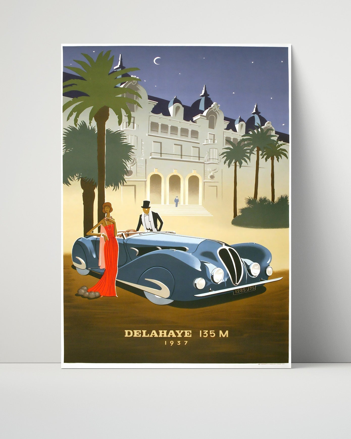 Classic Travel Unframed Poster -  Delahaye - 1937 Luxury Car
