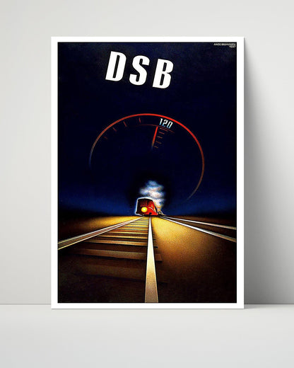 Classic Travel Unframed Poster -  Denmark - DSB Train