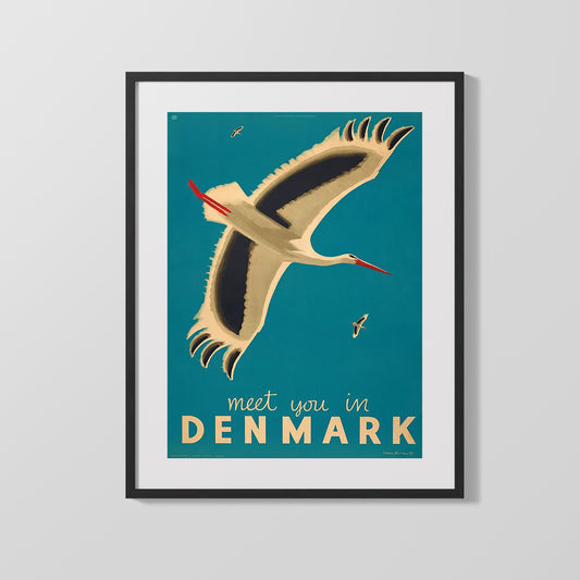Classic Travel Poster - Denmark - Meet You In Denmark