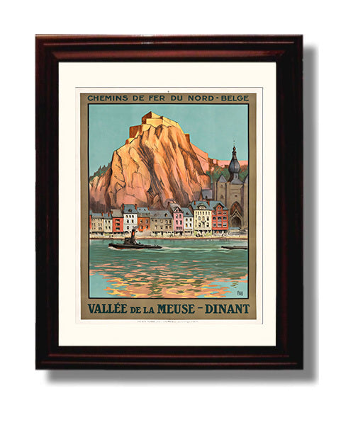 Dinant Meuse Valley travel poster wall art 8x10 Canvas