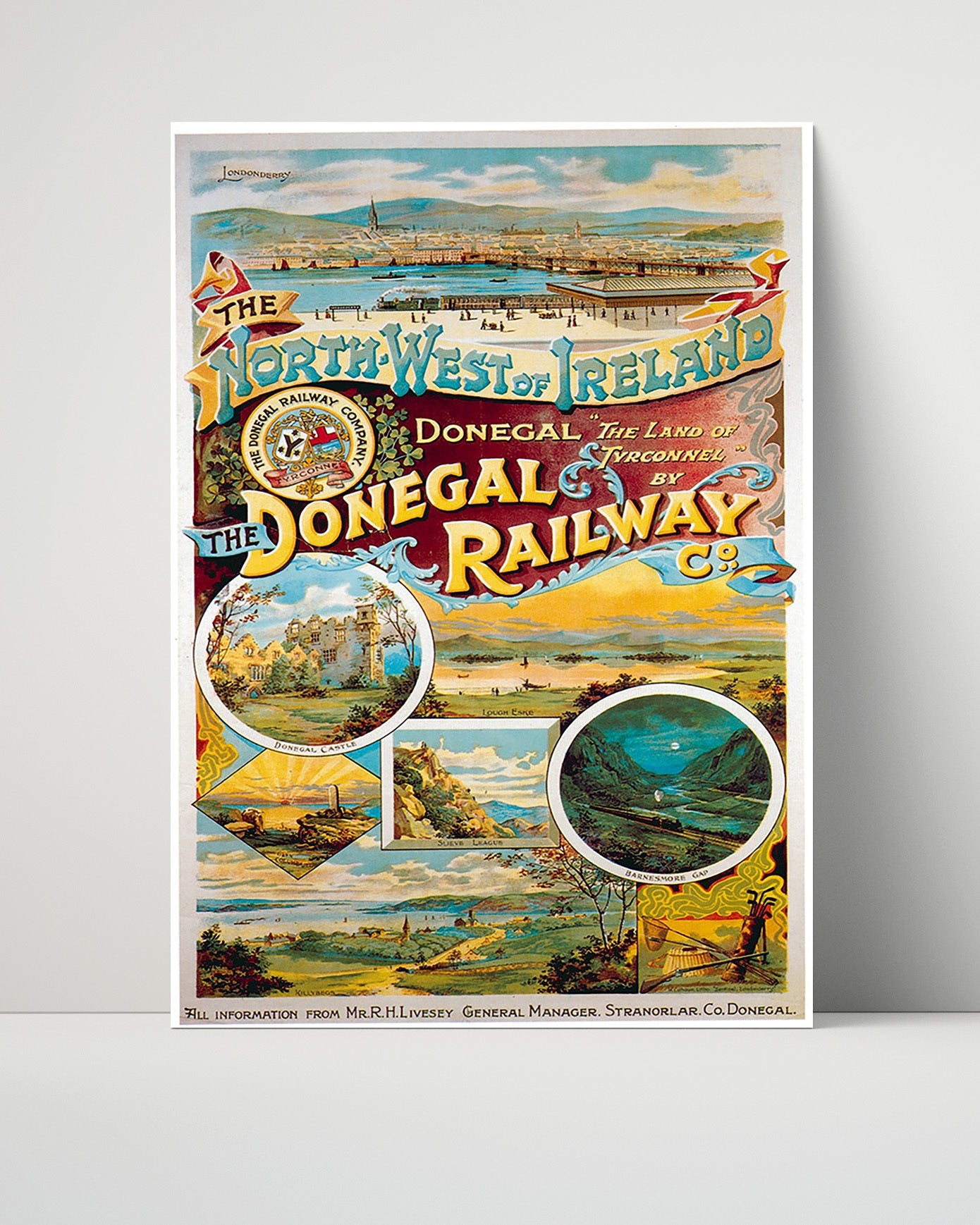 Classic Travel Poster - Donegal - Railway Ireland