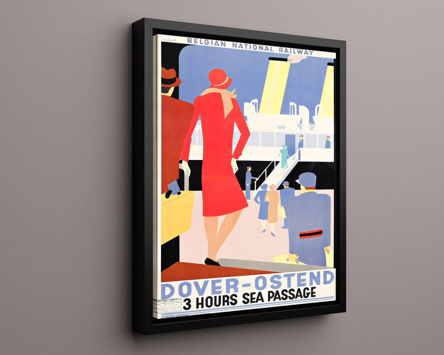 Classic Travel Poster - Dover-Ostend - Sea Passage