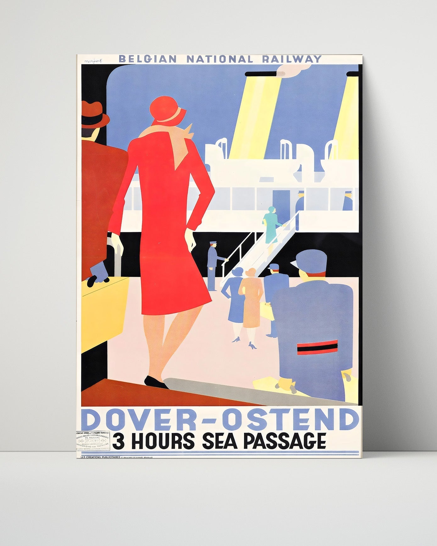 Classic Travel Unframed Poster -  Dover-Ostend - Sea Passage