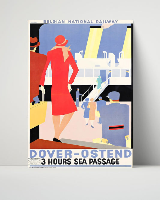 Classic Travel Unframed Poster -  Dover-Ostend - Sea Passage