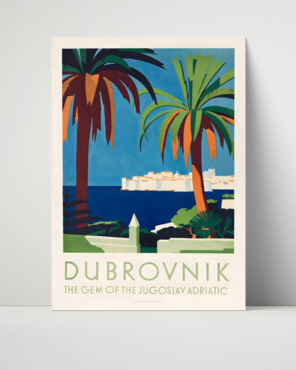 Classic Travel Unframed Poster -  Dubrovnik - Adriatic Gem