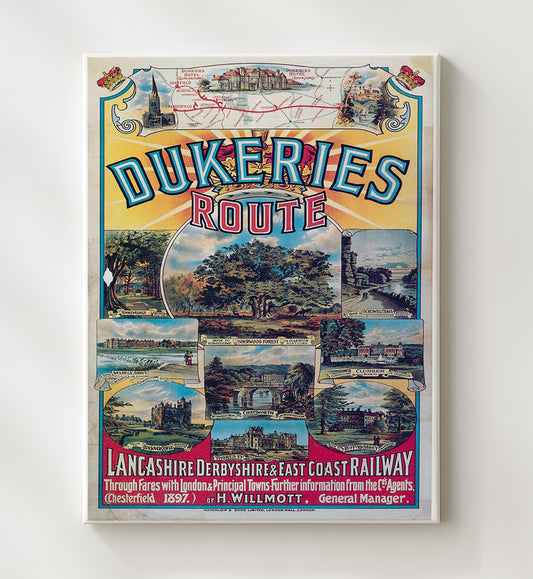 Dukeries Railway Route England - Travel - 20x24 Canvas
