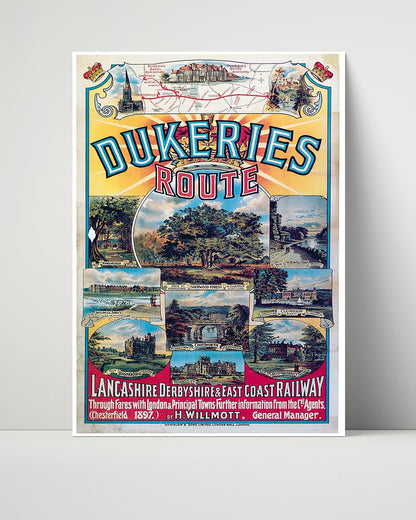 Classic Travel Unframed Poster -  Dukeries - Railway Route England