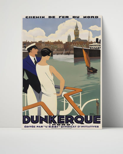 Classic Travel Unframed Poster -  Dunkerque - Port Scene