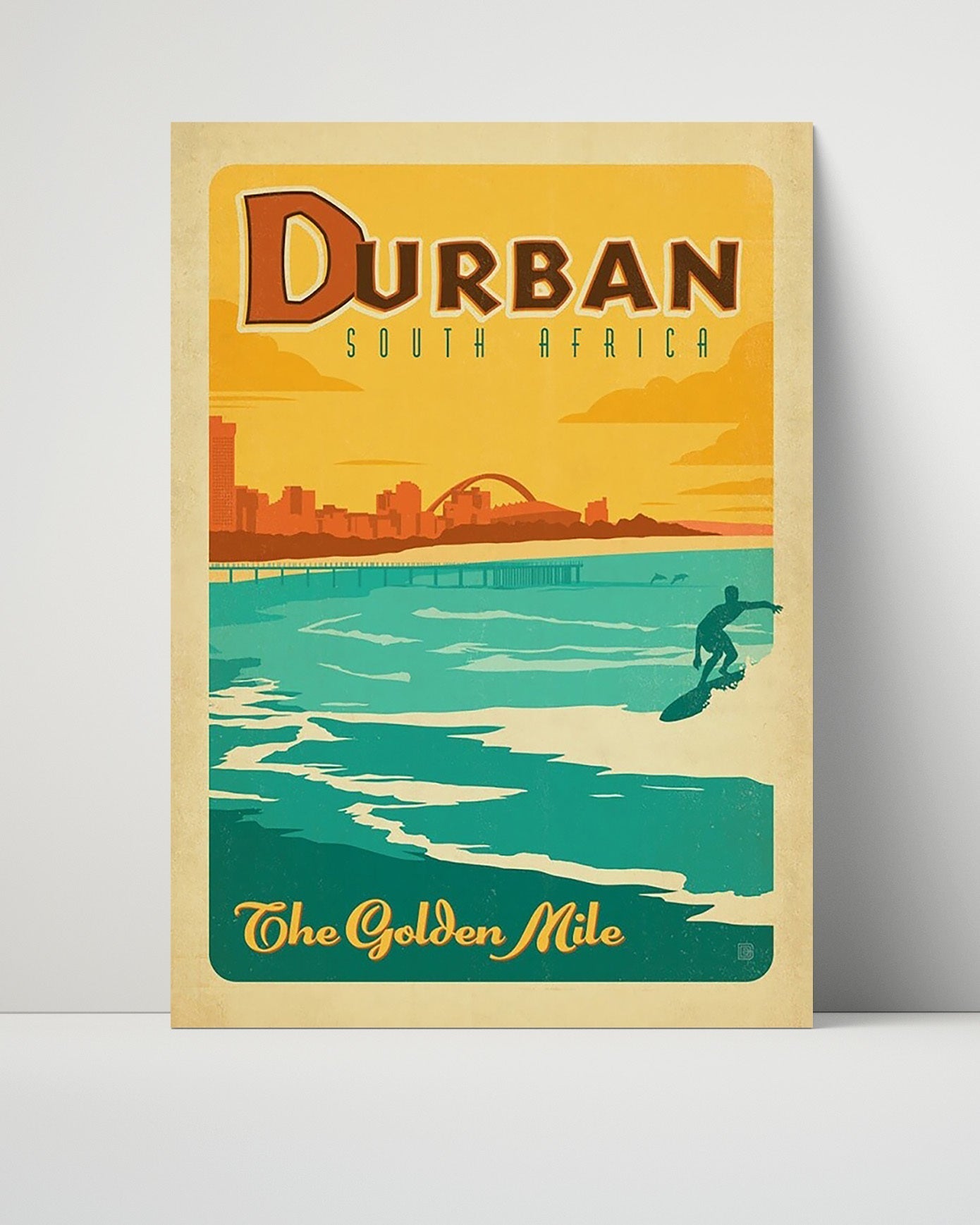 Classic Travel Unframed Poster -  Durban - The Golden Mile