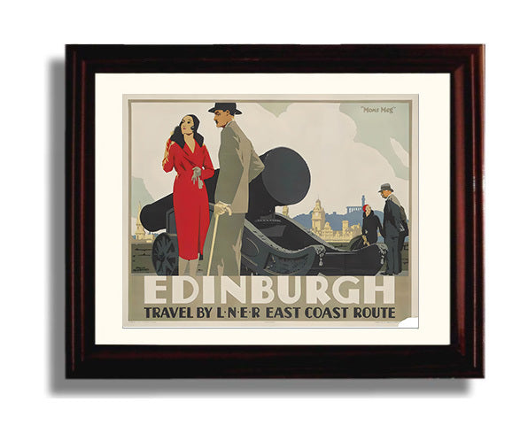 Classic Travel Poster - Edinburgh - Mons Meg