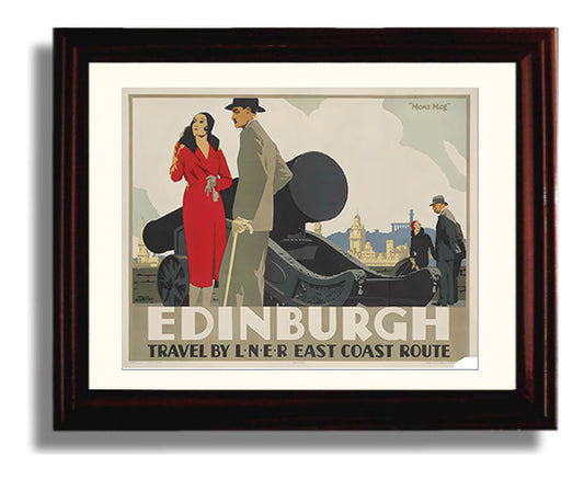 Edinburgh Mons Meg travel poster wall art 8x10 Canvas