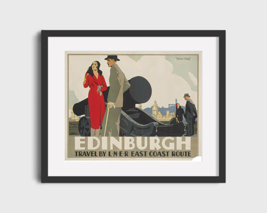 Classic Travel Poster - Edinburgh - Mons Meg