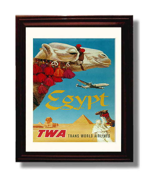 Egypt Camel Airways travel poster wall art 8x10 Canvas