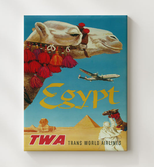 Egypt Camel Airways - Travel - 20x24 Canvas