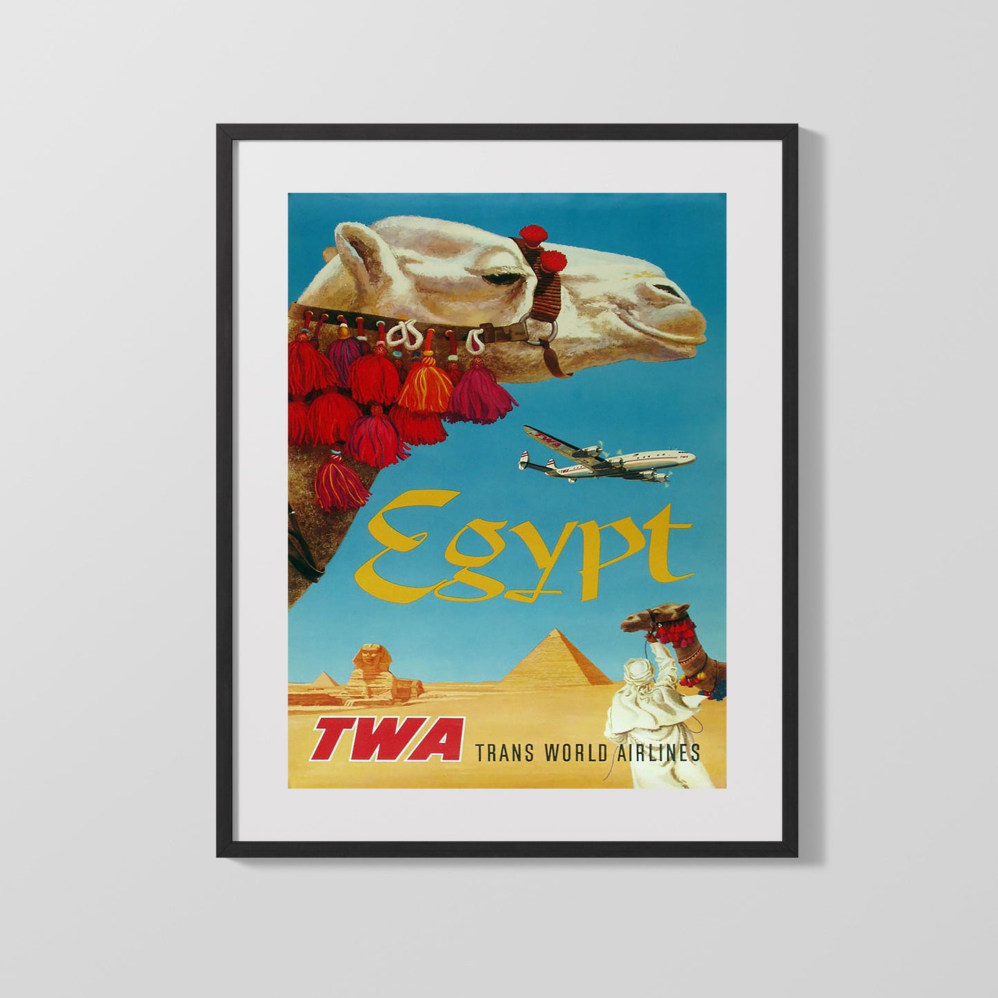 Classic Travel Poster - Egypt - Camel Airways