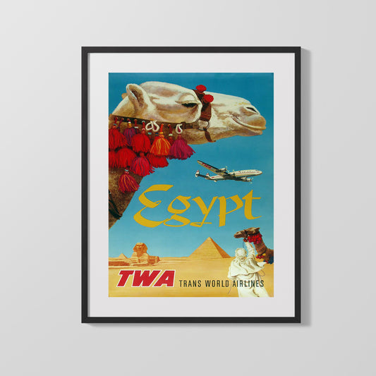 Classic Travel Poster - Egypt - Camel Airways