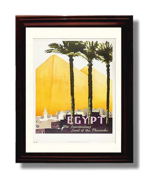 Egypt Pharaohs travel poster wall art 8x10 Canvas
