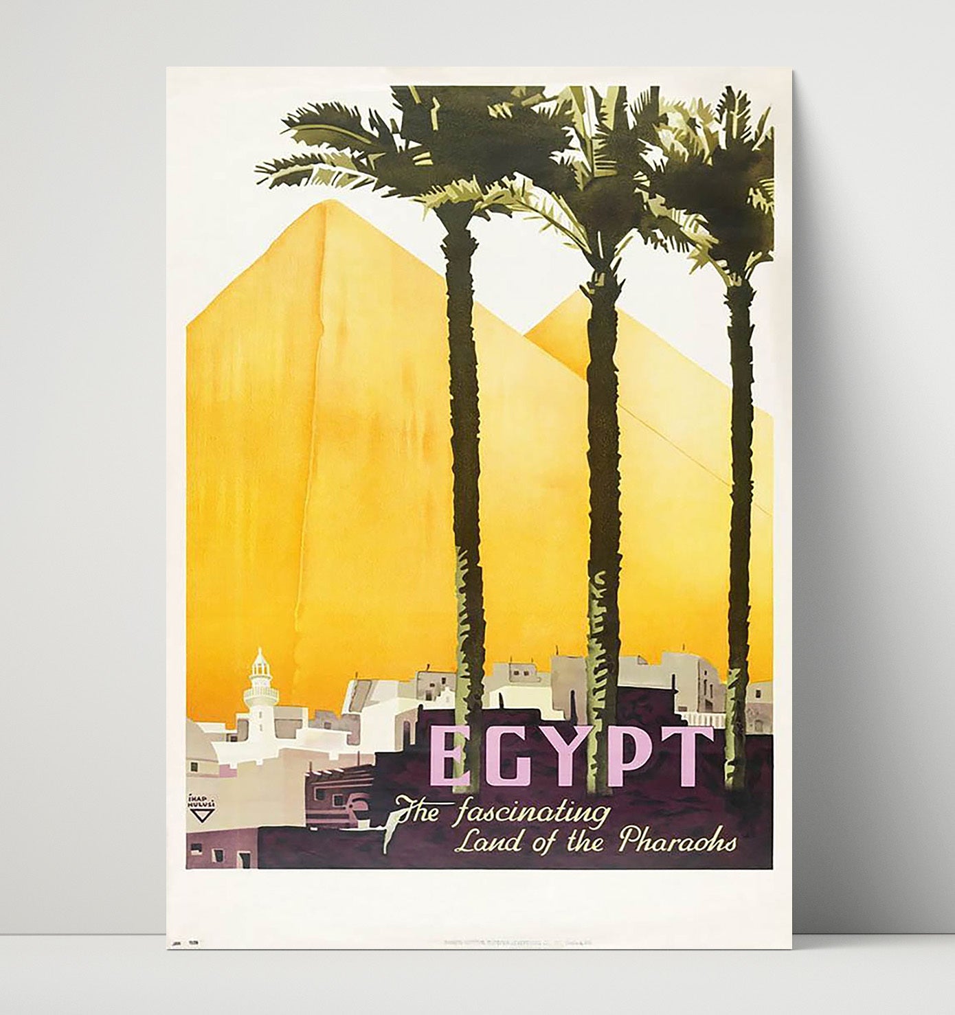 Egypt Pharaohs Vintage Travel Print 16x20 Unframed Print travel wall art print