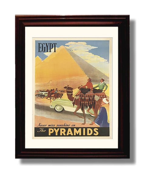 Egypt Pyramids travel poster wall art 8x10 Canvas