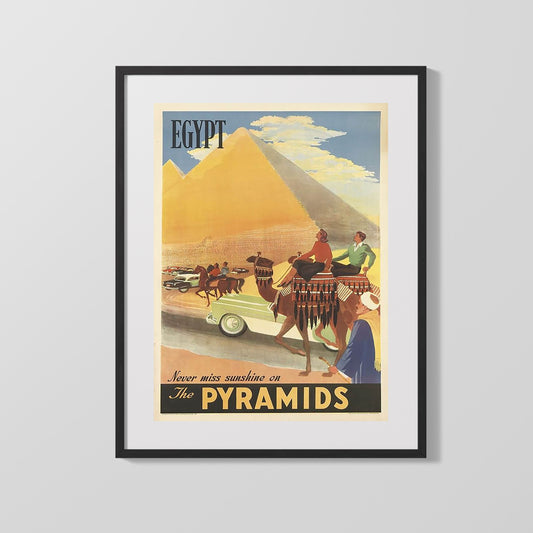 Classic Travel Poster - Egypt - Pyramids