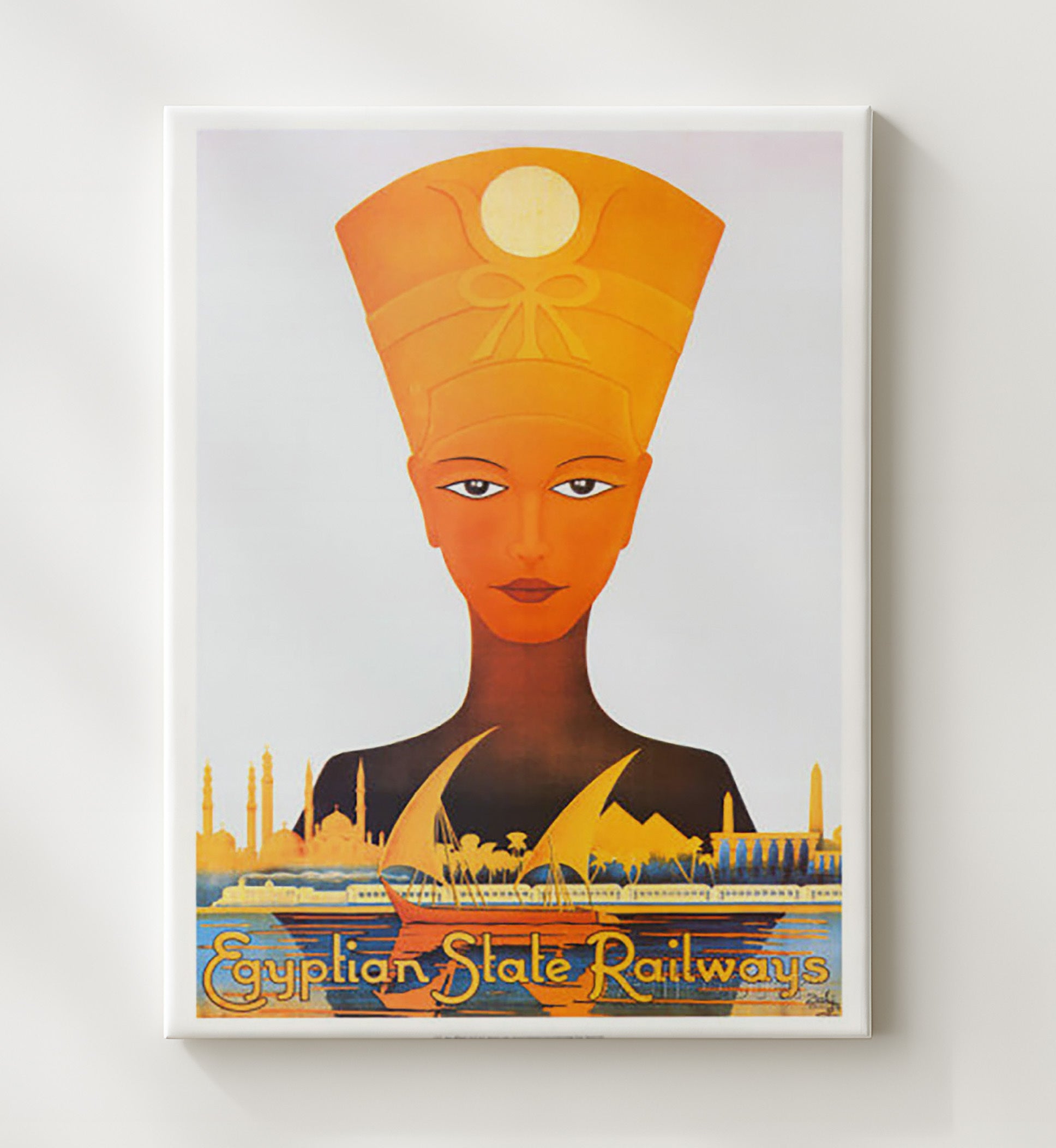 Egypt State Railways Vintage Travel Print 20x24 Canvas travel wall art print