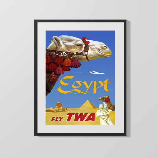 Classic Travel Poster - Egypt - TWA Airlines