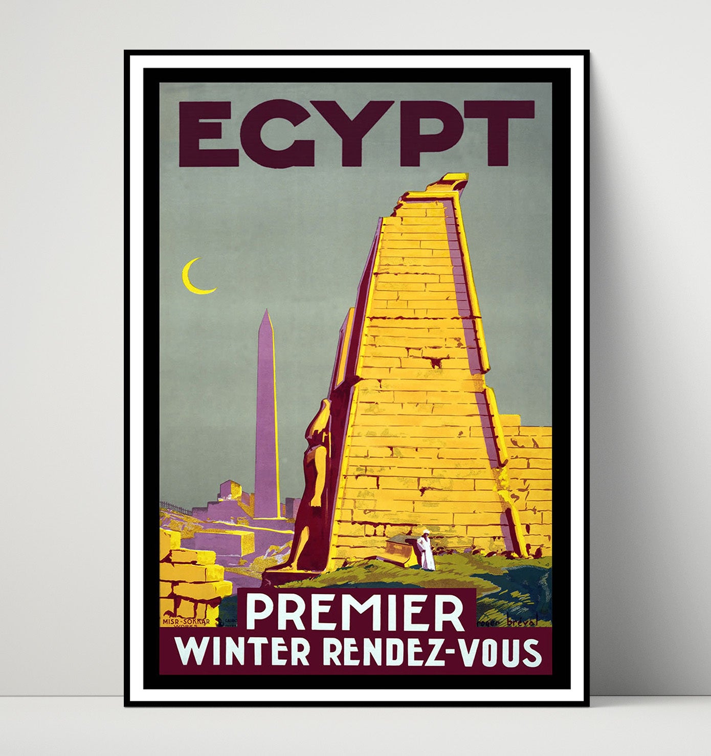 Egypt Winter Rendezvous Vintage Travel Print 16x20 Unframed Print travel wall art print