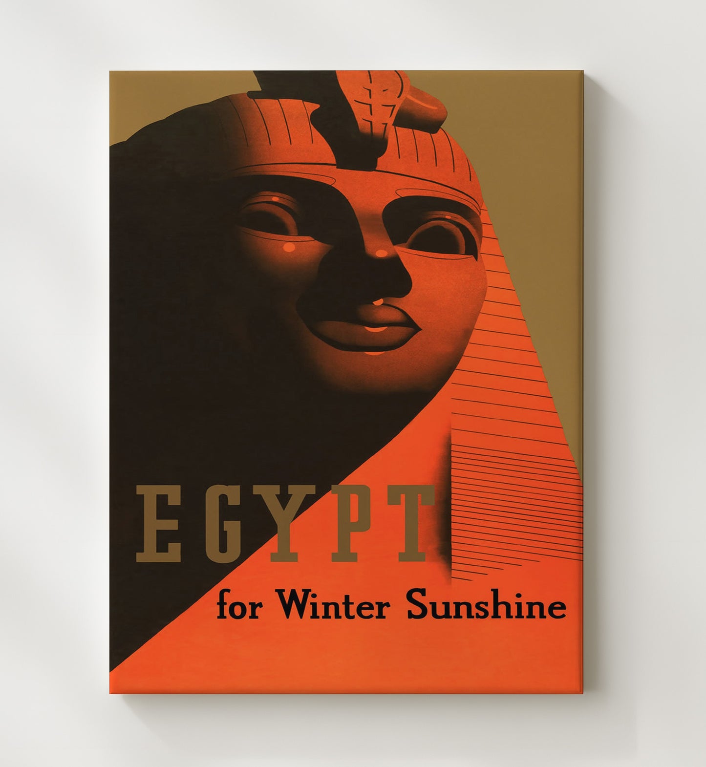 Egypt Winter Sunshine Vintage Travel Print 20x24 Canvas travel wall art print