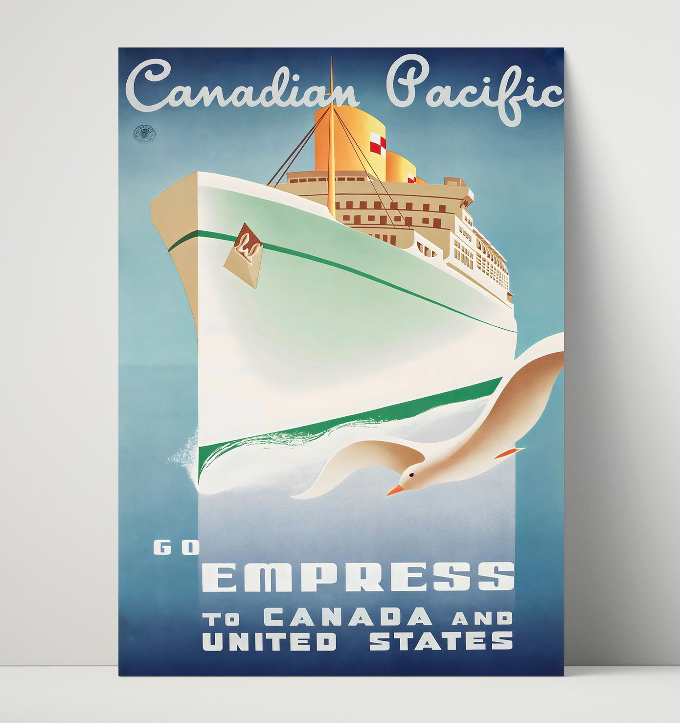Empress Canada Pacific Vintage Travel Print 16x20 Unframed Print travel wall art print