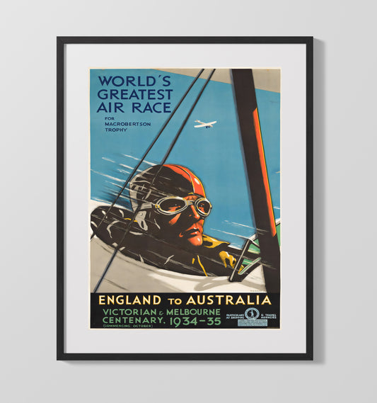 England to Australia Air Race - Travel - 16x20 Gallery Frame