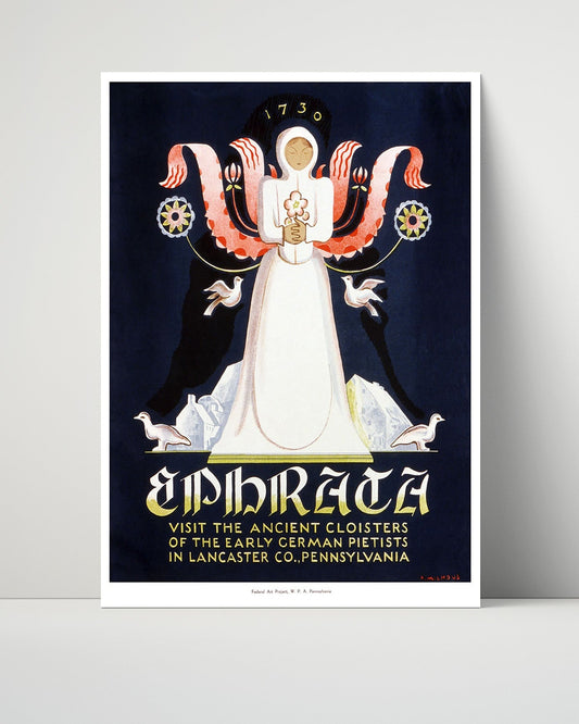 Classic Travel Unframed Poster -  Ephrata - Ancient Cloisters Lancaster Pennsylvania