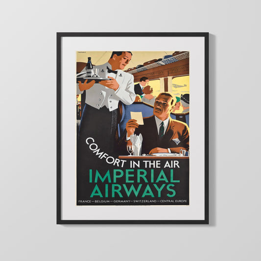 Classic Travel Poster - Europe - Imperial Airways Dining