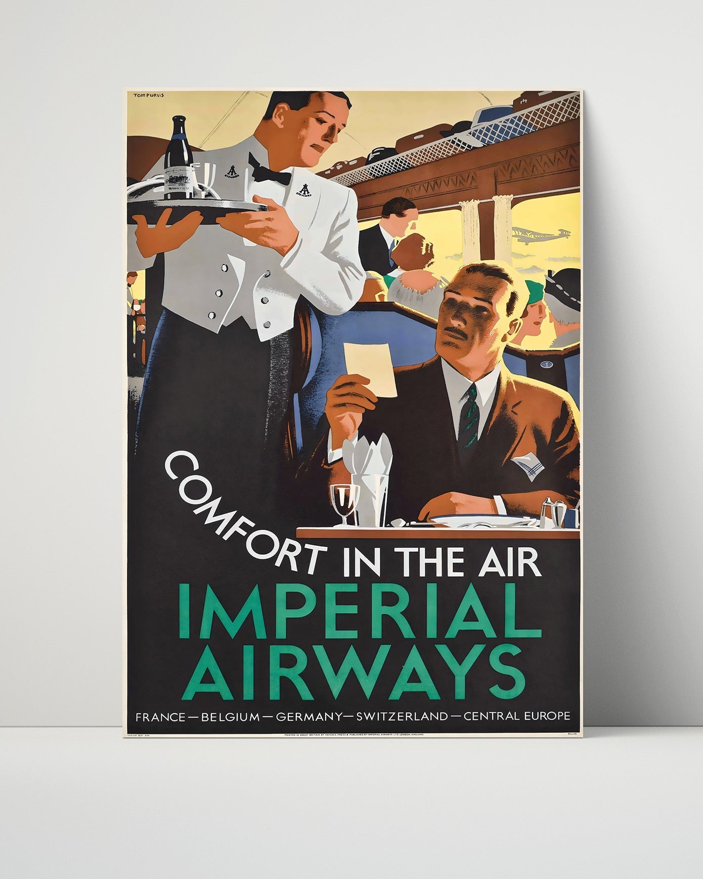 Classic Travel Unframed Poster -  Europe - Imperial Airways Dining