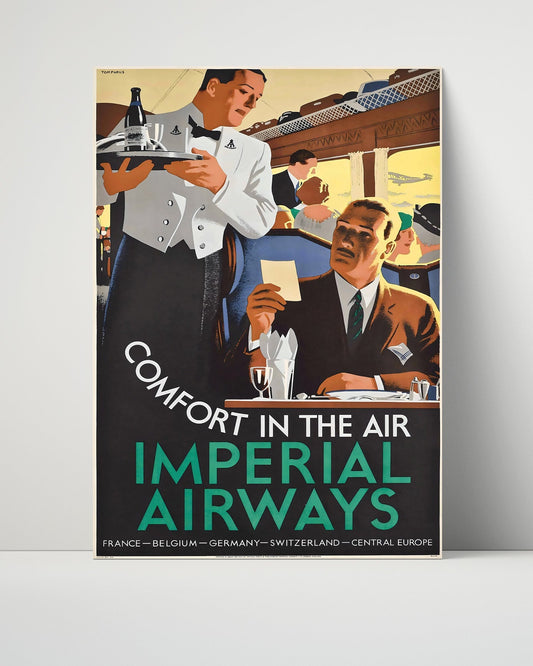 Classic Travel Unframed Poster -  Europe - Imperial Airways Dining